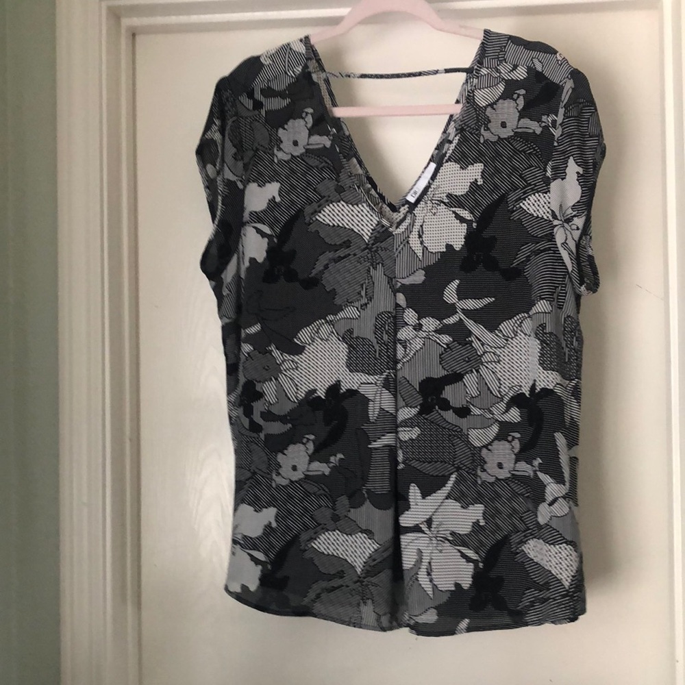 Black and White Blouse